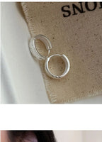 VENTFILLE 925 Sterling Silve Star Hoop Earring for Women Zircon Geometry Wide Office Versatile Jewelry Birthday Gift Dropship