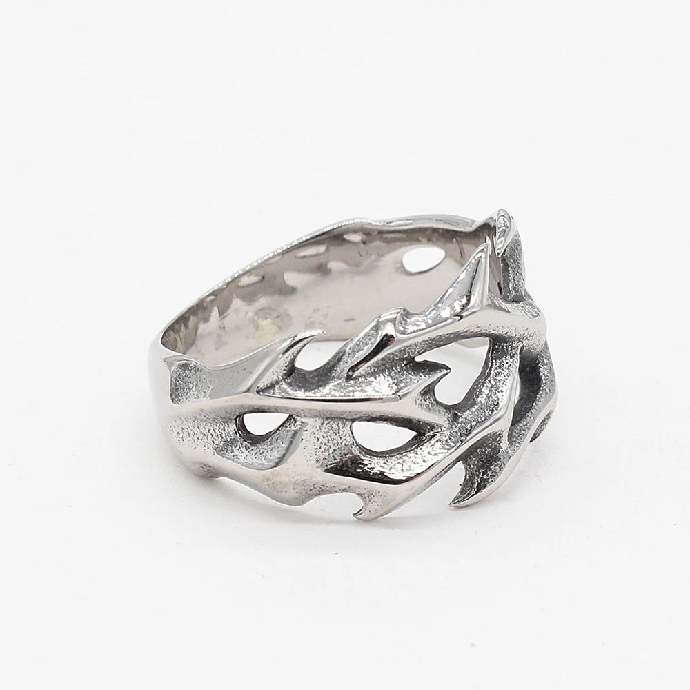 PENDRA Crownthorn Stainless Steel Crown of Thorns Ring