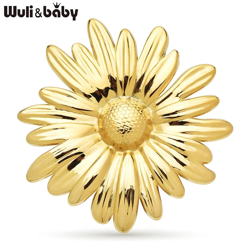 PENDRA Daisyelle 2-Color Stainless Steel Daisy Brooch