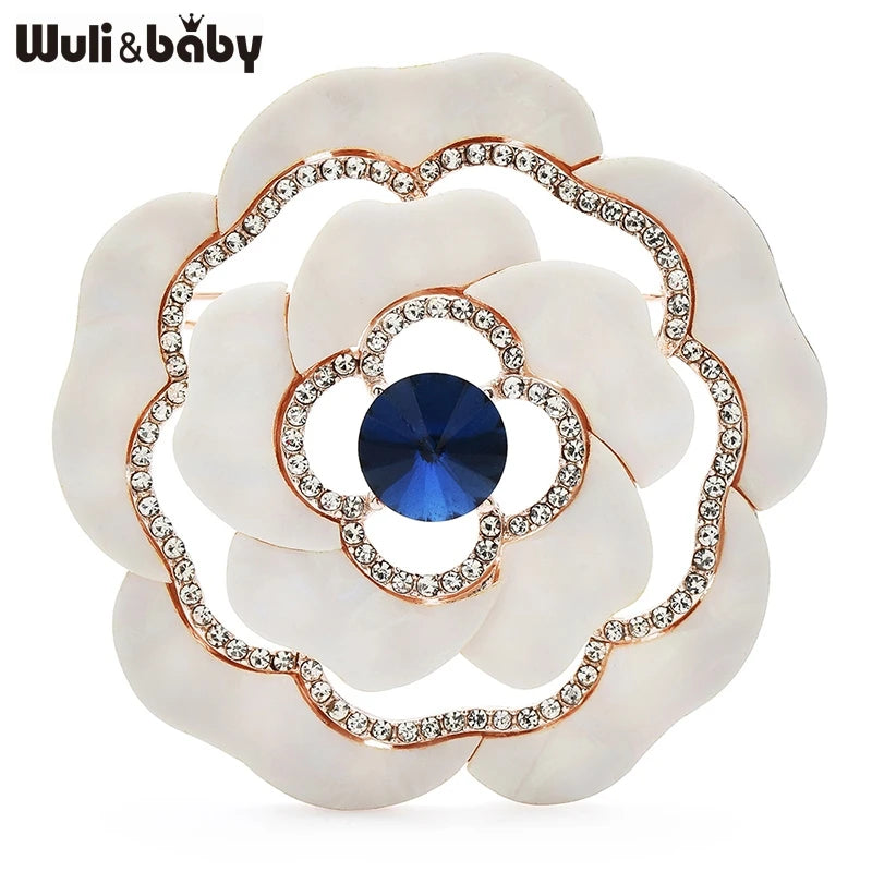 PENDRA Florawhite White Flower Brooch