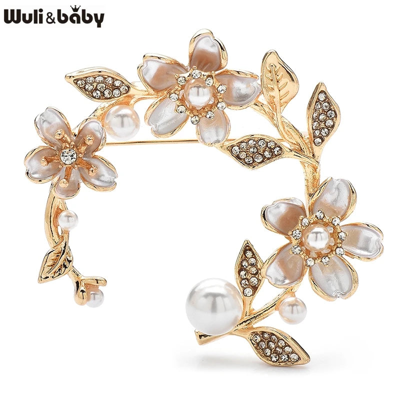 PENDRA Florawreath Beautiful Flower Wreath Brooch