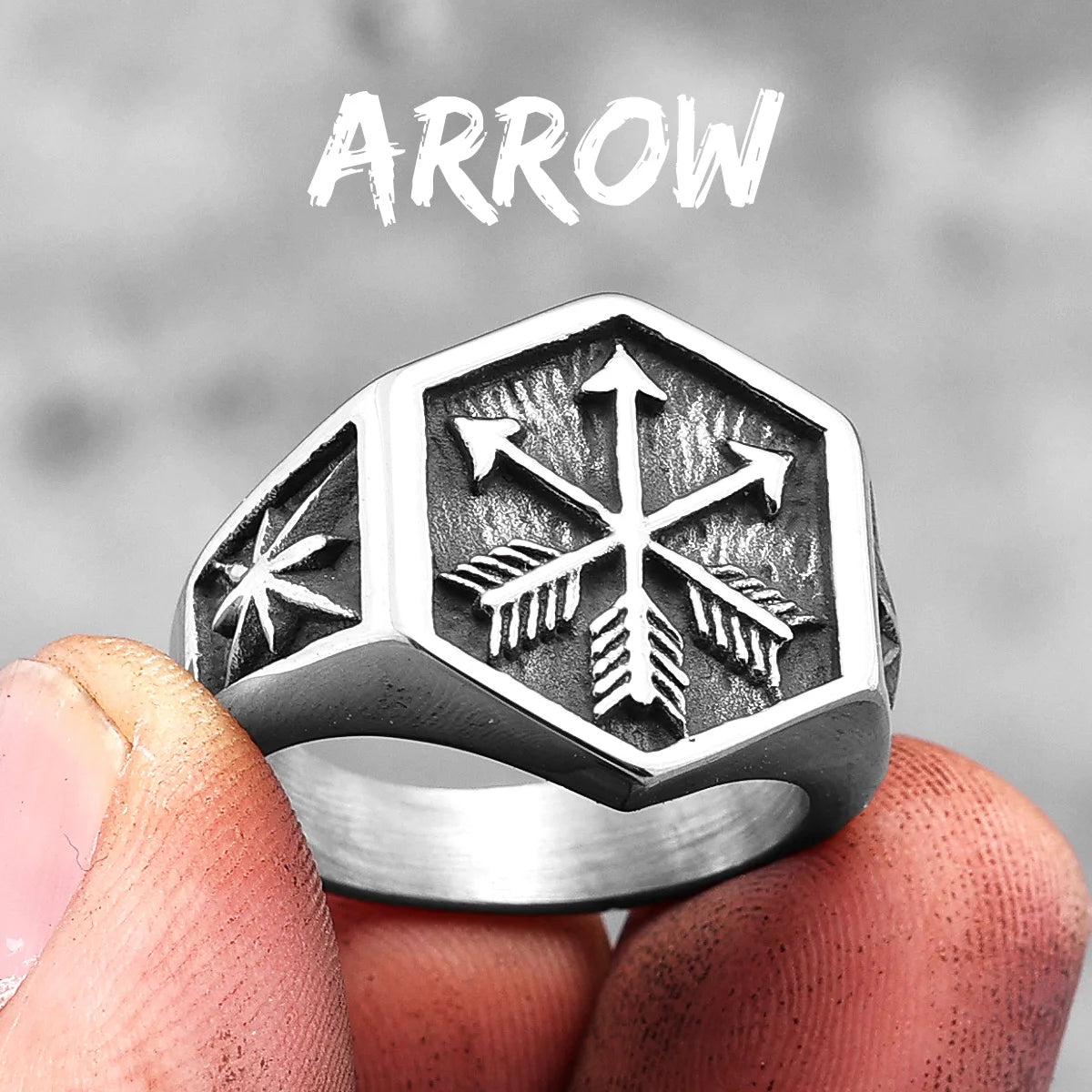 Arrow of Eros Stainless Steel Mens Rings Unique Charm Punk for Couple Male Boyfriend Biker Jewelry Creativity Gift Wholesale