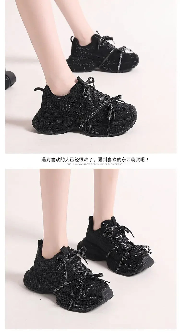 PENDRA Rhinestone Diamond Ins Shoes