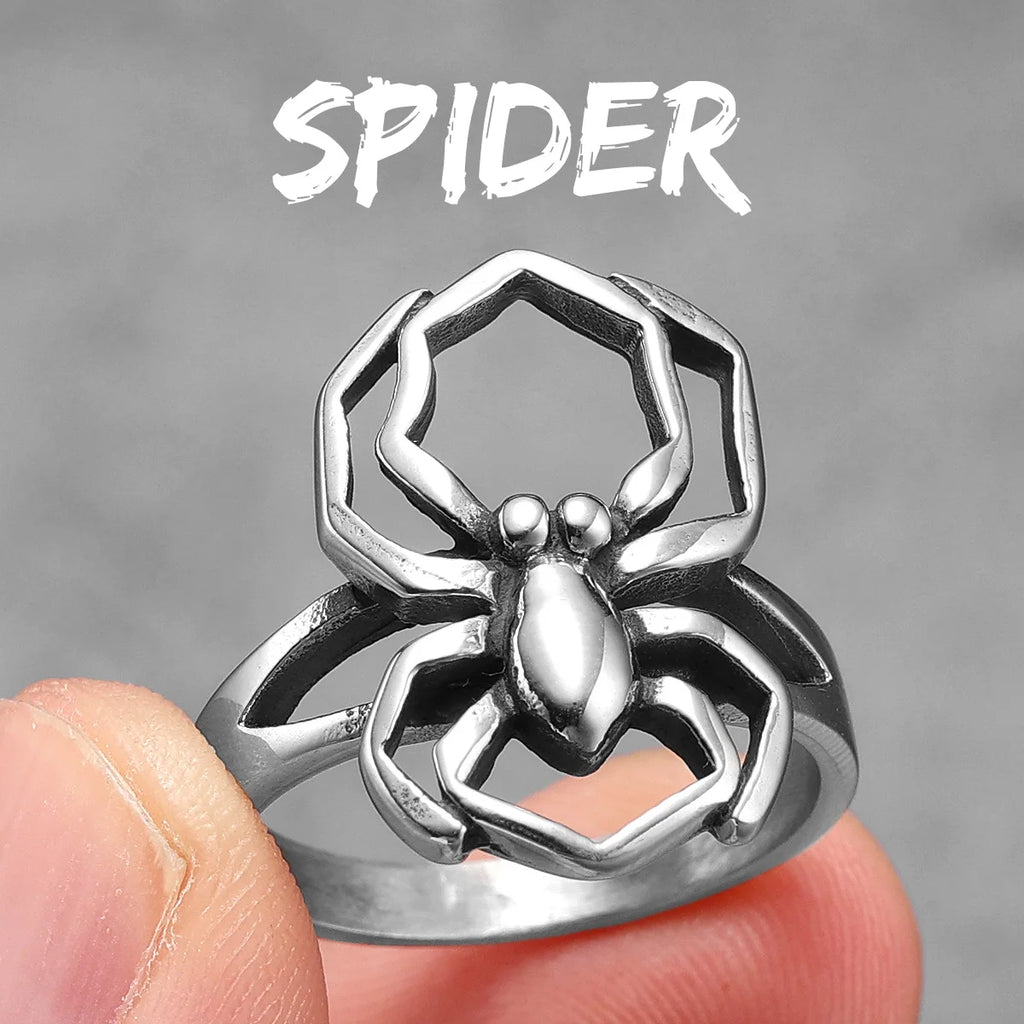 PENDRA Spider Stuff Steel Ring