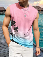 PENDRA Sleeveless Hawaiian Palm T-Shirt