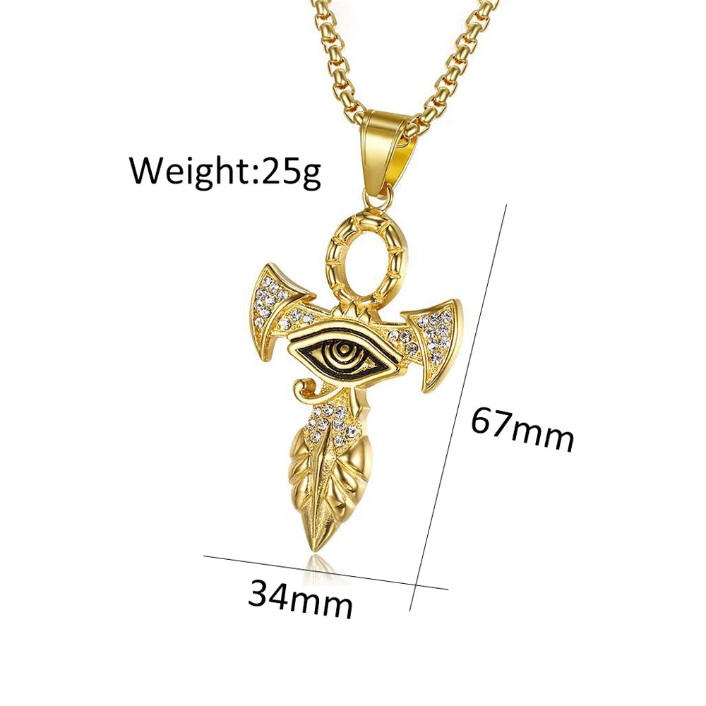 PENDRA Horusgold Gold-Color Eye of Horus Pendant Necklace