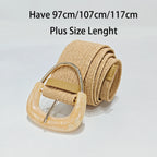 PENDRA Bellaine Straw Khaki Boho Belt