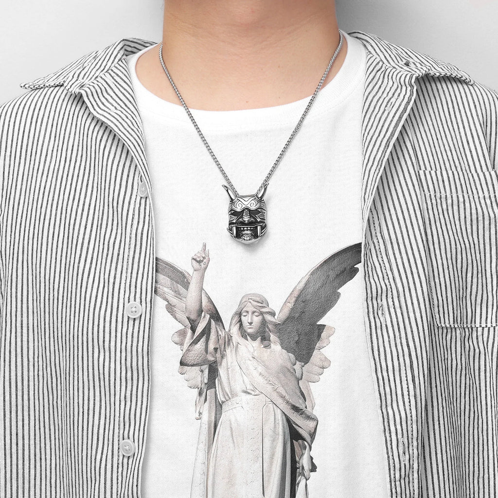 PENDRA Japanese Yokai Prajna Steel Necklace