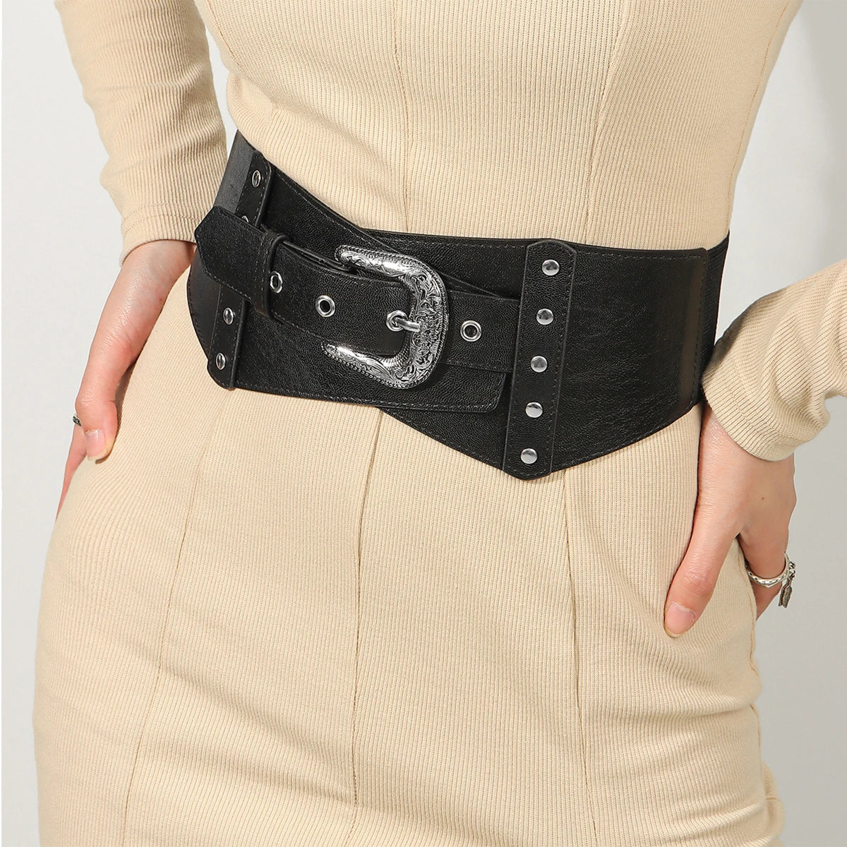 Western Girl corsets for women Wide Belt Gothic Slimming sheath flat belly Elastic High Waist Dress and Coat Cummerbands