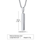 PENDRA Rectangle Bar Pendant Necklace