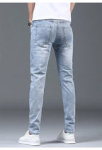 Luxury Summer Designer Korean Classic Streetwear Cowboy Pants for Men Fashionable and Comfortable Boyfriend Skinny Jeans Men