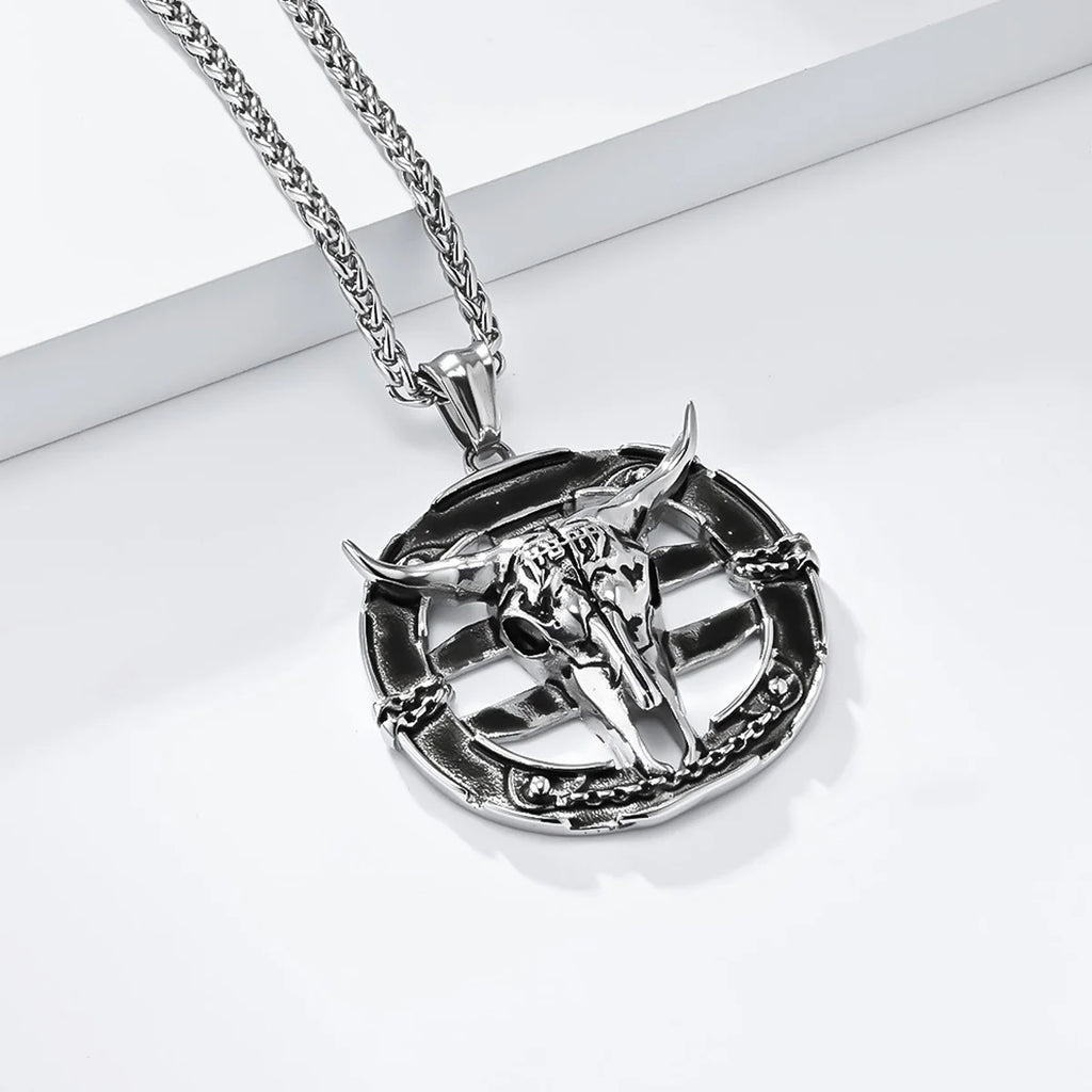 Argail Bull Cowboy Men Necklaces Stainless Steel Pendant Chain Women Punk Fashion Jewelry New In Accessories Gifts Wholesale
