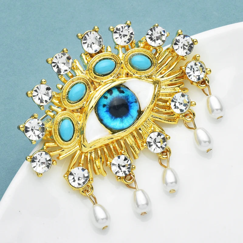 PENDRA Charming Blue Eye Brooch