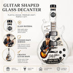 Billy Gibbons Guitar Glass Whiskey Decanter 1969-2026 Anniversary Decorative Liquor Bottle Music Lover Gift