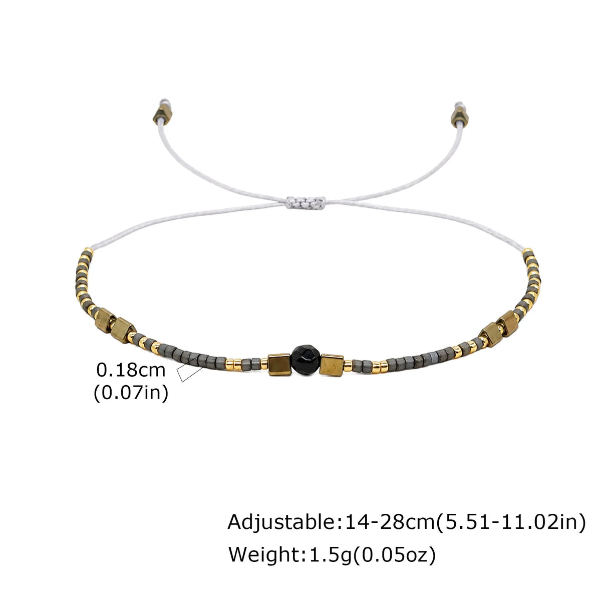 1/2/3pcs Boho Beaded Bracelets for Men,Handmade Mini Gold Color Stainless Steel Beads Glass Seeds Wristband,Summer Jewelry