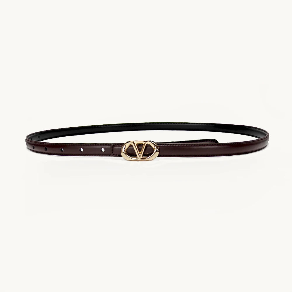 PENDRA Rheaene Leather Letter Elegant Belt