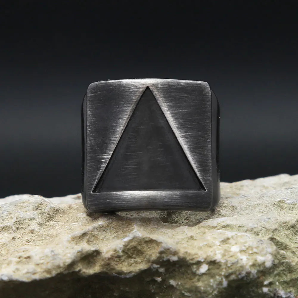 PENDRA Triangleforge Stainless Steel Triangle Ring