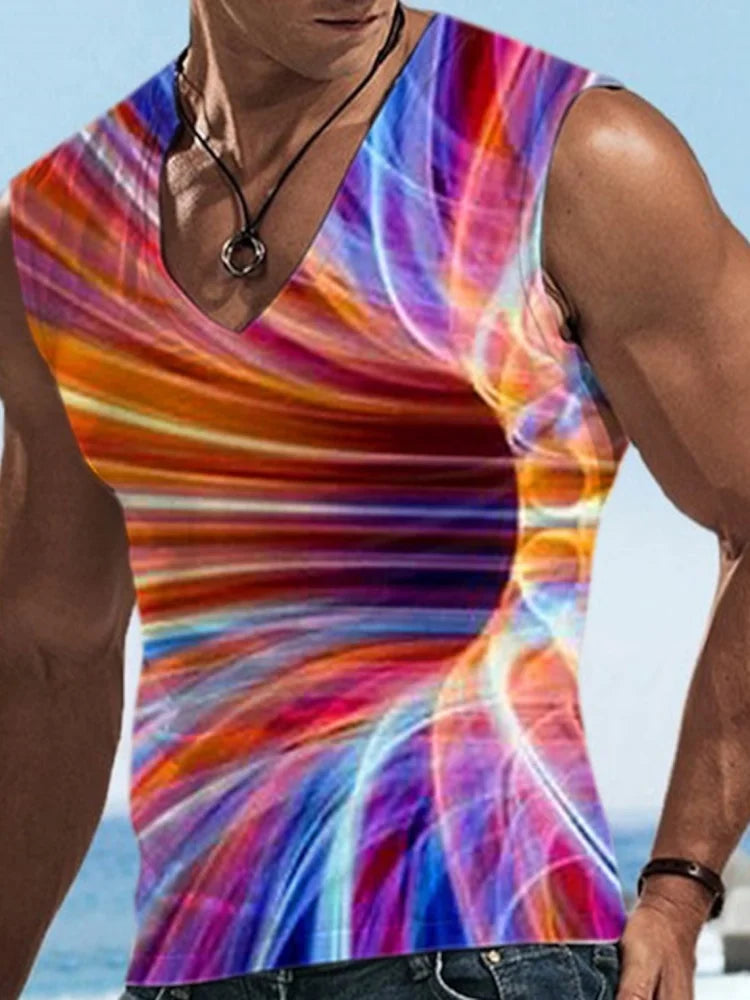 PENDRA Printed Sports Sleeveless T-Shirt