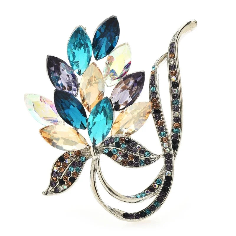 PENDRA Folibird Leaf and Bird Brooch