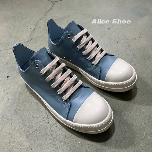 Designer Men Shoe Casual Leather Low Top Women Sneaker New Fashion Flat Luxury Shoe Rock Breathable Trainer Blue Street Shoe