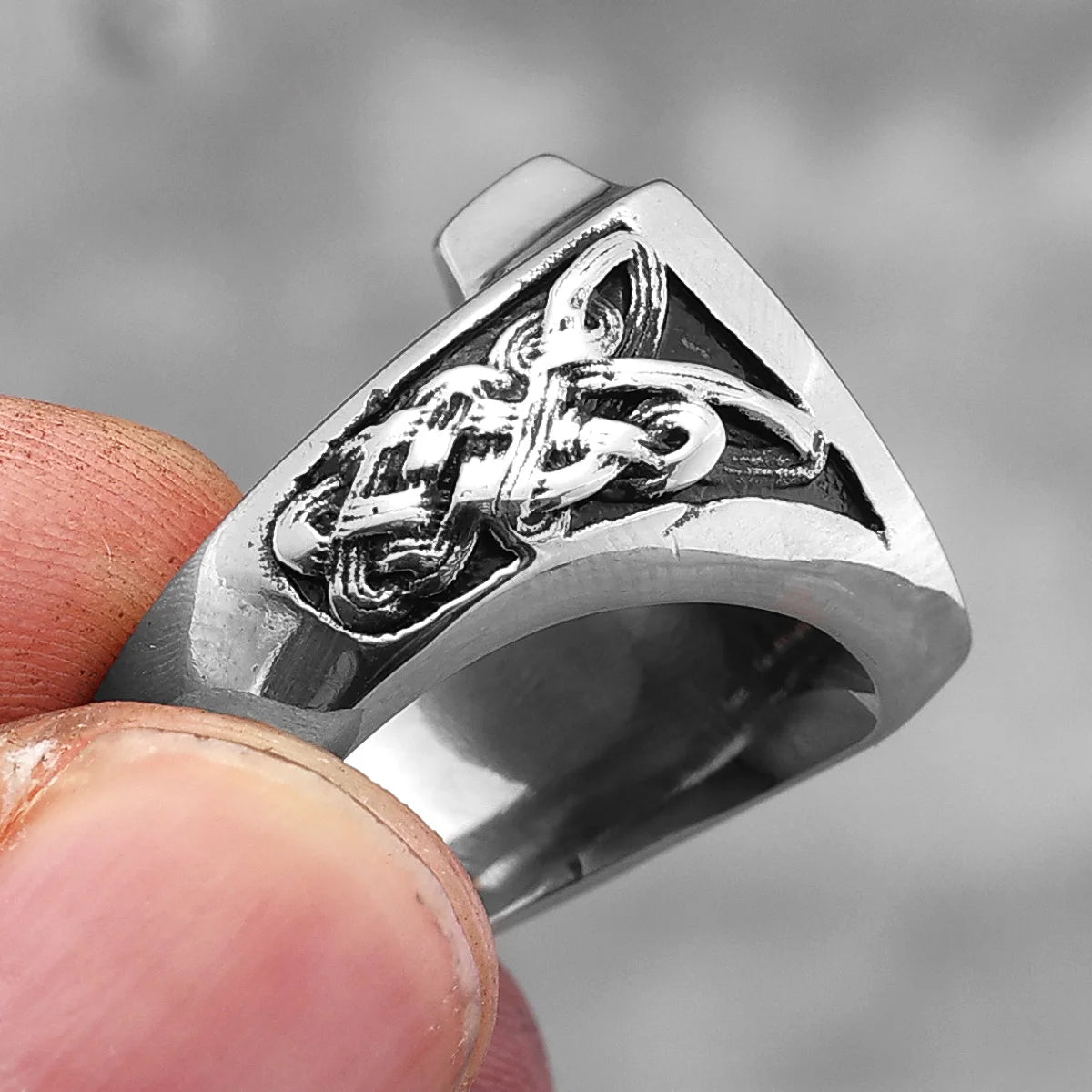 PENDRA Archangel St Michael Steel Ring