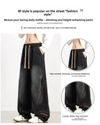 PENDRA Embroidery Washed Straight Pants