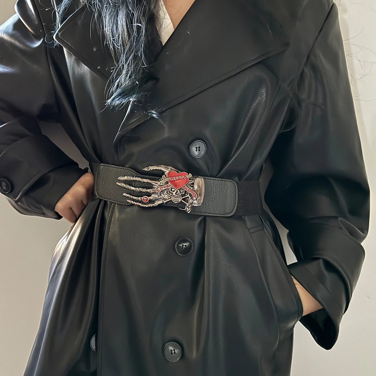 Unisex Corset Belt Skull Hand Female Gothic Punk Y2k Designer Belts For Women Plus Size Girdle Wide Waistband Male Dark series