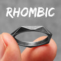 PENDRA Rhombic Cut Rock Steel Ring