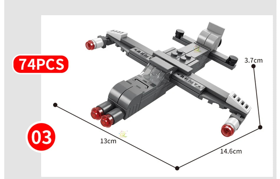 PENDRA Military Tank Plane Building Set