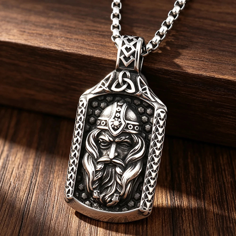 PENDRA Vikingwarrior Vintage Stainless Steel Warrior Necklace