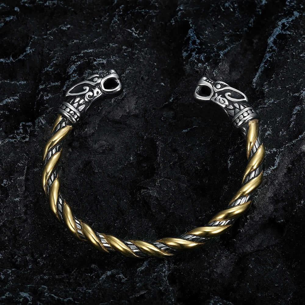 PENDRA Ouroboros Snake Stainless Steel Chain Bracelet