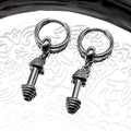 PENDRA Strongman Dumbbell Dangle Earrings