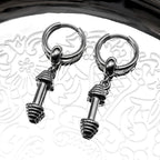 PENDRA Strongman Dumbbell Dangle Earrings