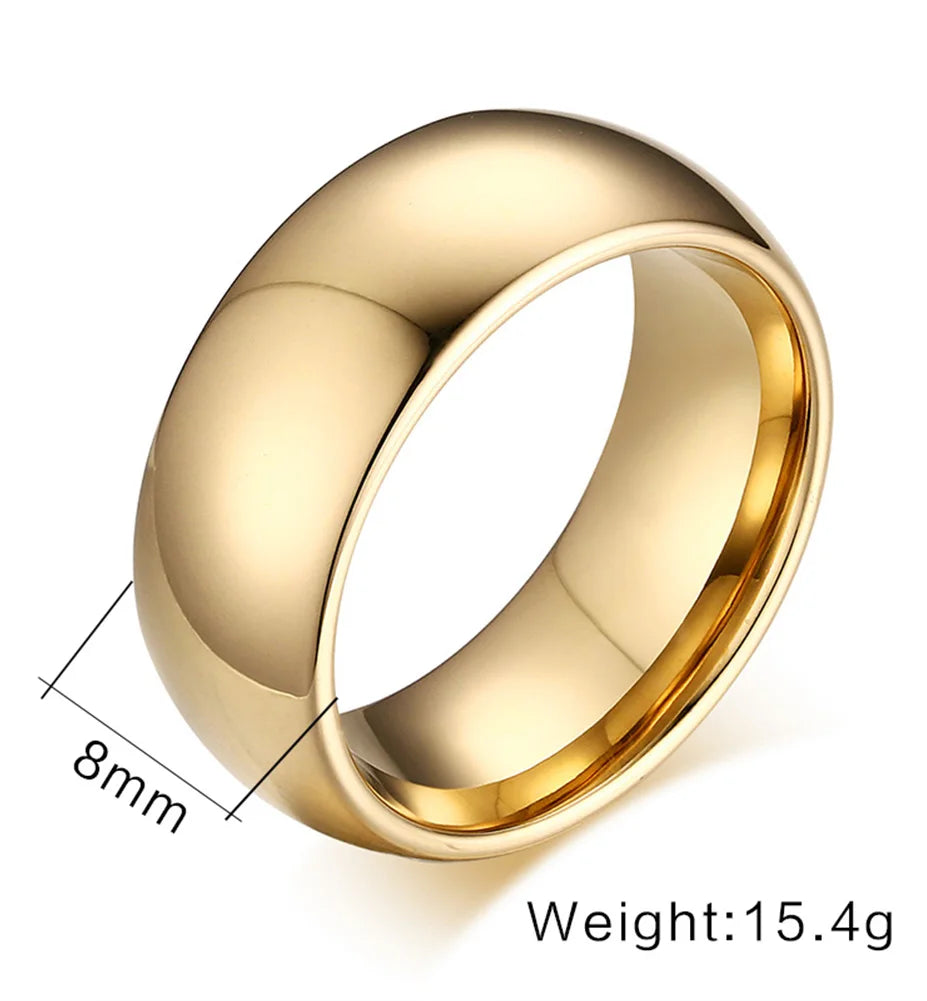 Engrave Tungsten Carbide Wedding Ring for Men Women,Scratch Resistant Waterproof Custom Ring,Valentine's Day Gift