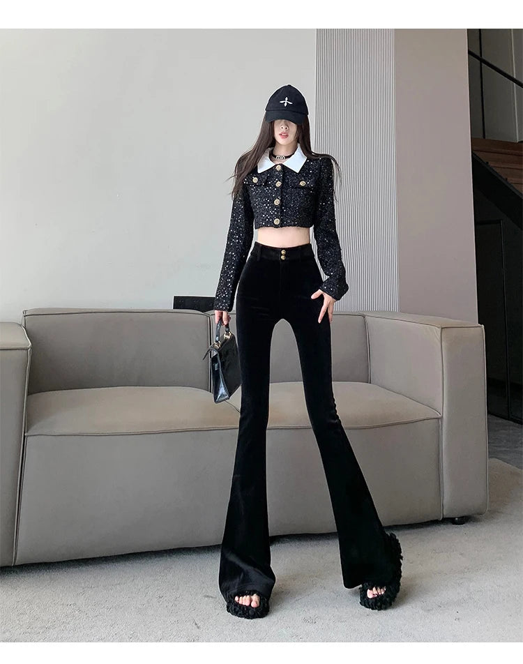 PENDRA Add Velvet Thick Pants