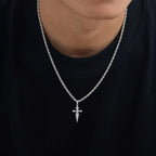 Punk Sword Pendant Necklace for Men,Stainless Steel Small Sword Pendant,Simple Birthday Gift for Son BBF