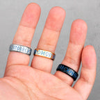 PENDRA Rune Luminous Nordic Steel Ring