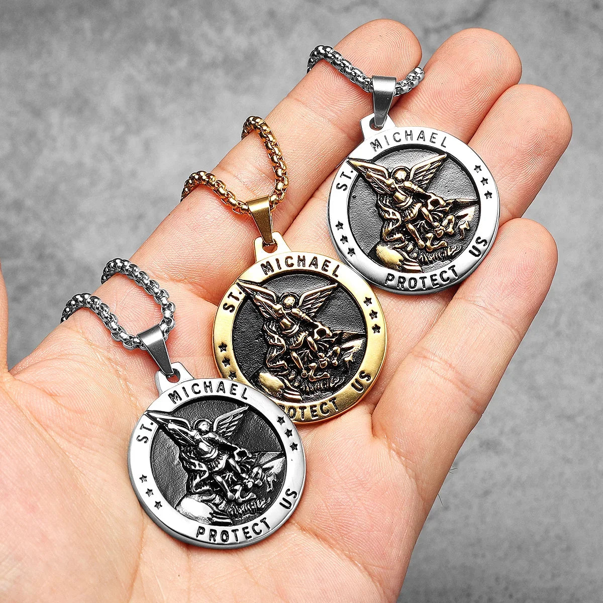 PENDRA Arch Angel St Steel Necklace