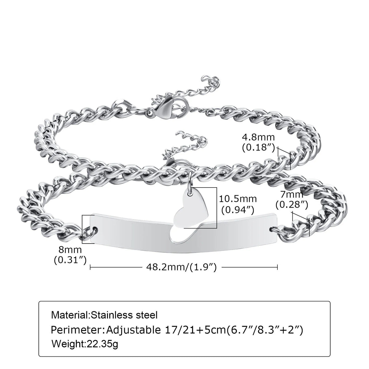 PENDRA Couple Link Bracelet