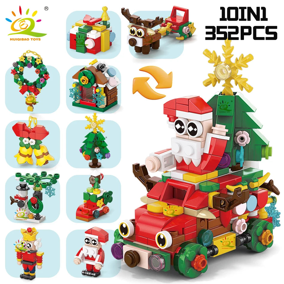 PENDRA Elk Deer Santa Building Set
