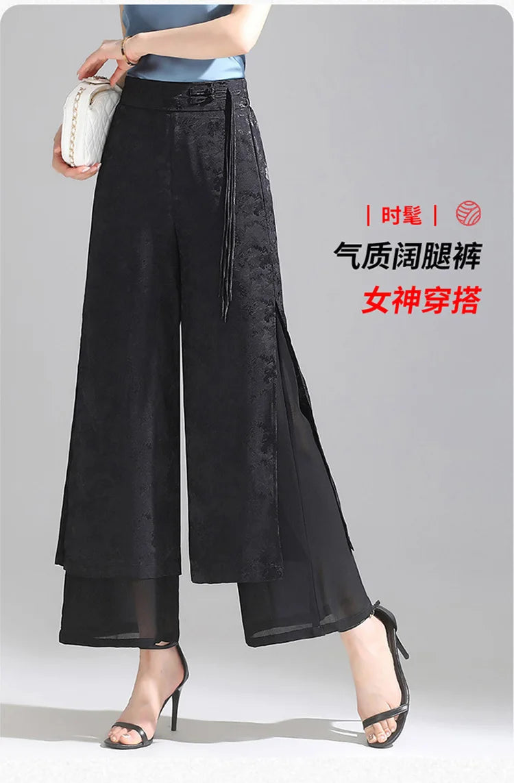 PENDRA Chiffon Wide Trousers Pants