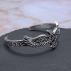 PENDRA Raven Rune Stainless Steel Viking Bracelet