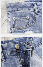 PENDRA Washed Distressed Fit Pants