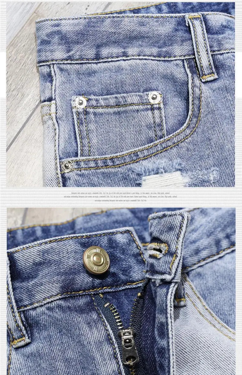 PENDRA Washed Distressed Fit Pants