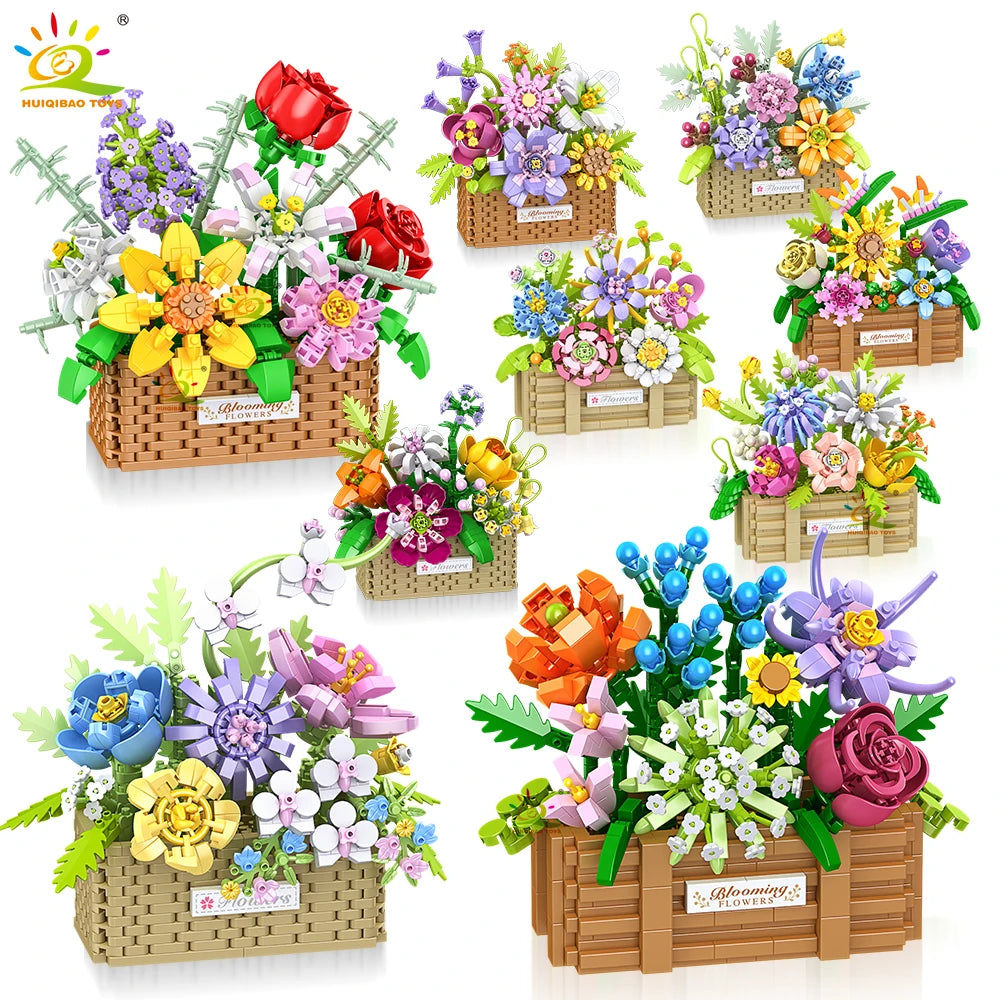 PENDRA Rose Sunflower Micro Building Set
