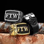 FTW Middle Finger Men Rings Stainless Steel Punk Vintage Cool Stuff Fashion Jewelry Accessories For Women Gift Wholesale