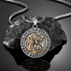 PENDRA Wolf Rune Viking Necklace