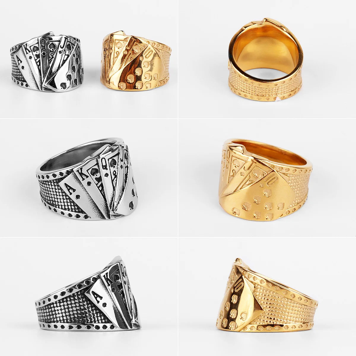 PENDRA 316l Straight Flush Ring