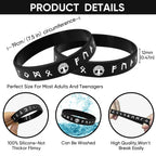 Mprainbow Mens Tree of Life Bracelets, 1/2/3/4 Pcs Norse Viking Soft Runes Silicone Rubber Band Wristband Bangle,Comfort Fit