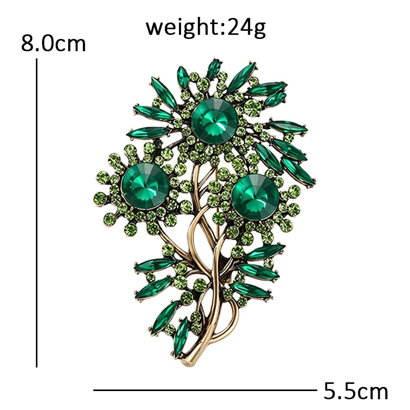 PENDRA Floravintage Vintage Elegant Flower Brooch